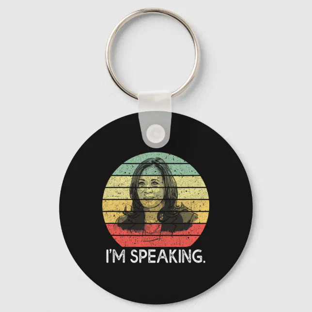 Vintage I&';M Speaking Gift Vice President Kamala Keychain | Zazzle