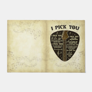Vintage I Pick You Doormat, Guitarist Present Doormat