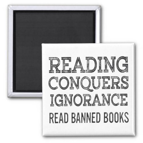 Vintage I Read Banned Books Funny Book Lovers Magnet