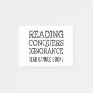 Vintage I Read Banned Books Funny Book Lovers Post-it Notes