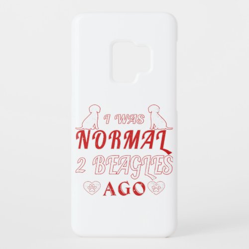 Vintage I Was Normal Two Beagles Ago Dog Lover Bea Case_Mate Samsung Galaxy S9 Case
