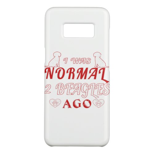 Vintage I Was Normal Two Beagles Ago Dog Lover Bea Case_Mate Samsung Galaxy S8 Case