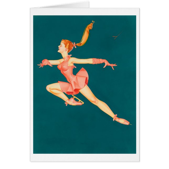 Vintage Ice Capades Skater, Cards (Front)