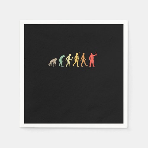 Vintage Ice Climbing Evolution Climber Gift Idea Napkins