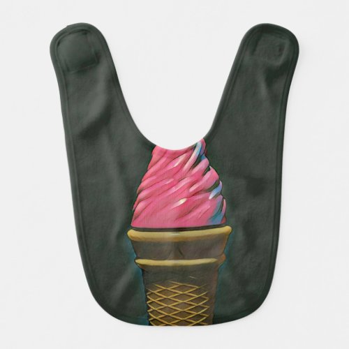 Vintage ice cream cone baby bib