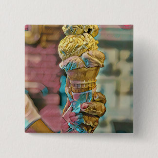 Vintage ice cream cone button