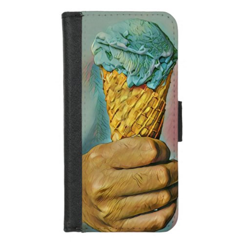 Vintage ice cream cone iPhone 87 wallet case