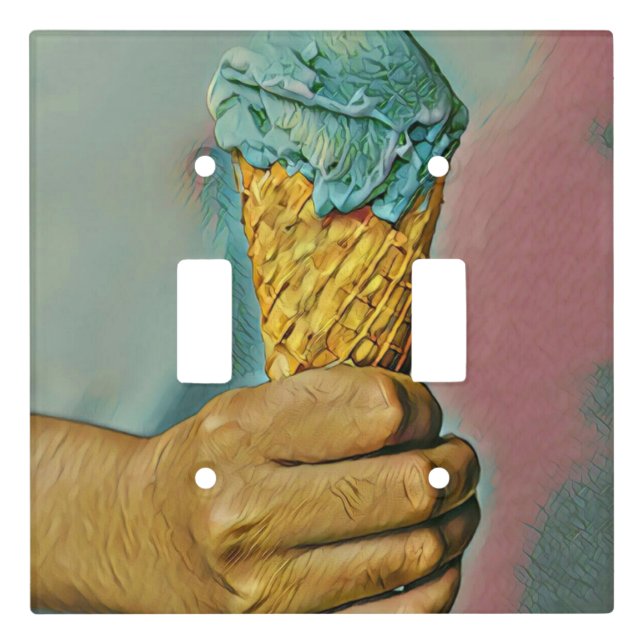 Vintage ice cream cone light switch cover (Front)