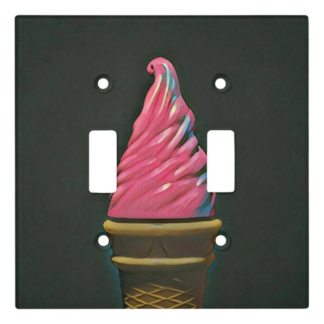 Vintage ice cream cone light switch cover (Front)