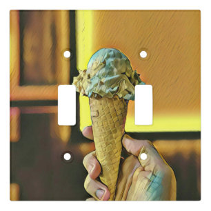 Vintage ice cream cone light switch cover