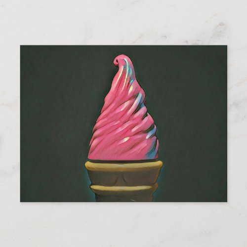 Vintage ice cream cone postcard