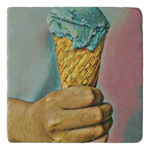 Vintage ice cream cone trivet