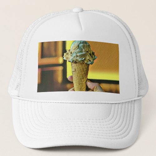 Vintage ice cream cone trucker hat