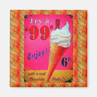 Vintage ice cream parlor sign magnet
