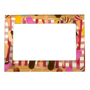 Vintage Ice Cream Picnic Magnetic Frame