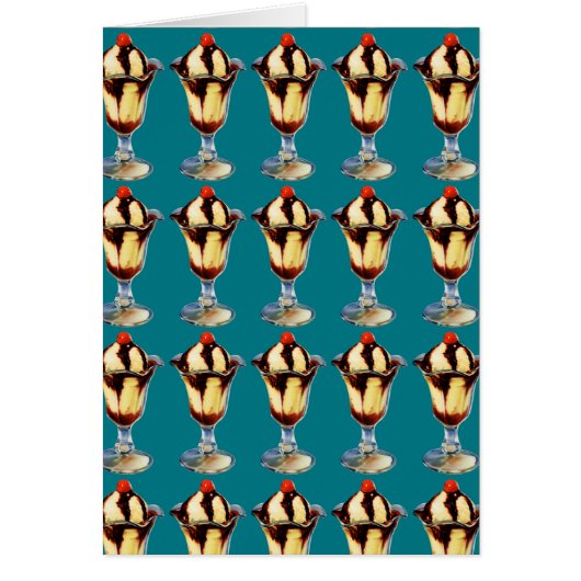 Vintage Ice Cream Sundae Cards (Front)