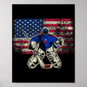 Vintage Ice Hockey Goalie Gift Usa Flag Gift For Goalie Gift Kids