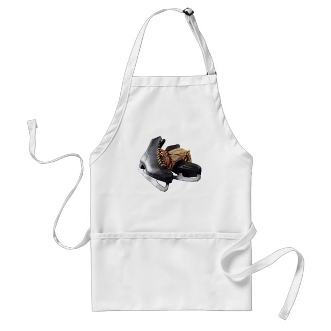 Vintage Ice Skates Adult Apron (Front)