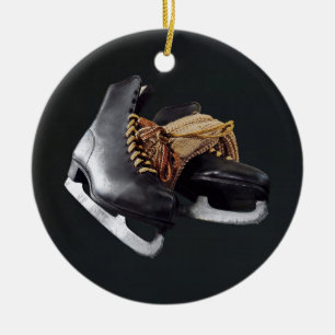 Vintage Ice Skates Ceramic Ornament