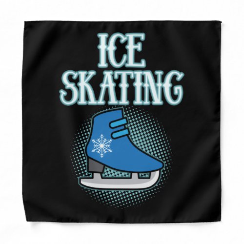 Vintage Ice Skating Figure Skate Skater Lover Grap Bandana