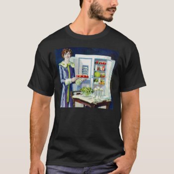 Vintage Icebox Refrigerator T-shirt by seemonkee at Zazzle