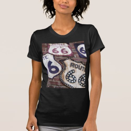Vintage Iconic Route 66 T_Shirt