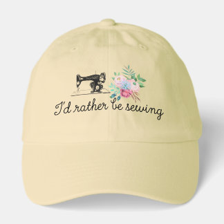 Vintage I'd Rather Be Sewing Hat