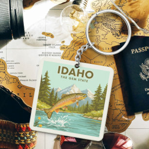 Vintage Idaho Keychain