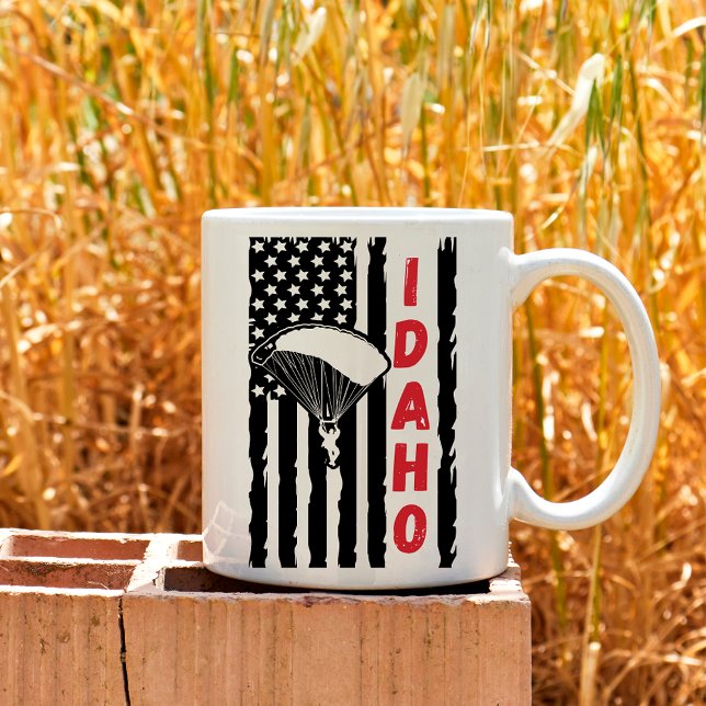 Vintage Idaho Paragliding Skydiving Coffee Mug (Creator Uploaded)