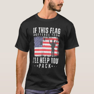 Vintage If This Flag Offends You I'll Help You Pac T-Shirt