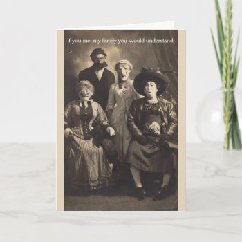 Vintage - If You Met My Family...  Card by AsTimeGoesBy at Zazzle