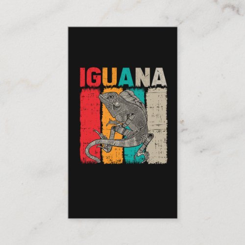 Vintage Iguana Art Zookeeping Lizard Owner Business Card