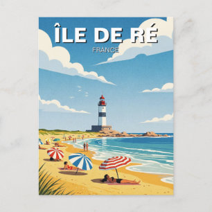 Vintage Île de Ré France Travel Postcard