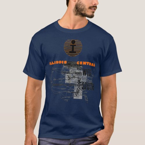 Vintage Illinois Central Railroad 6 T_Shirt