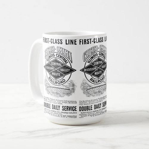 Vintage Illinois Central RR Coffee Mug