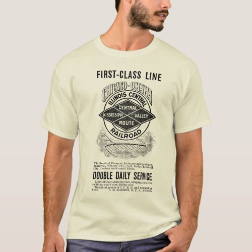 Vintage Illinois Central RR   T_Shirt