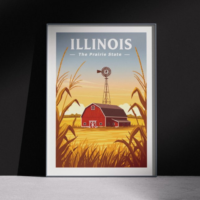 Vintage Illinois Poster (Creator Uploaded)