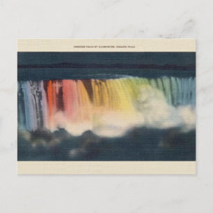 Vintage Illuminated Niagara Falls Postcard