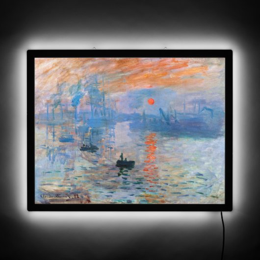 Vintage Illuminated Sunrise, Retro LED Sign (Front)