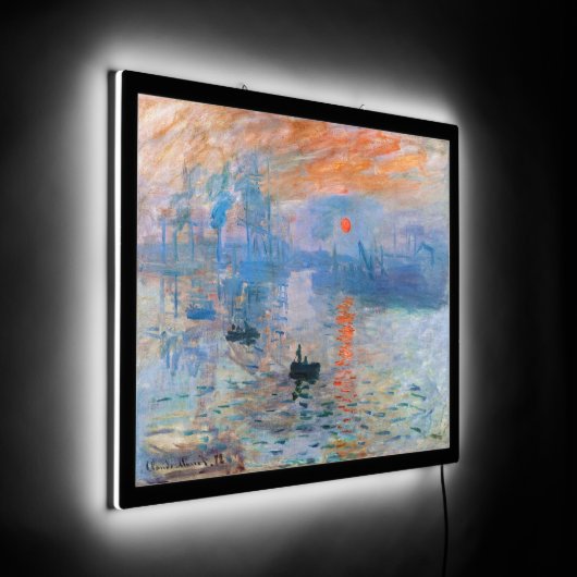 Vintage Illuminated Sunrise, Retro LED Sign (Angle)