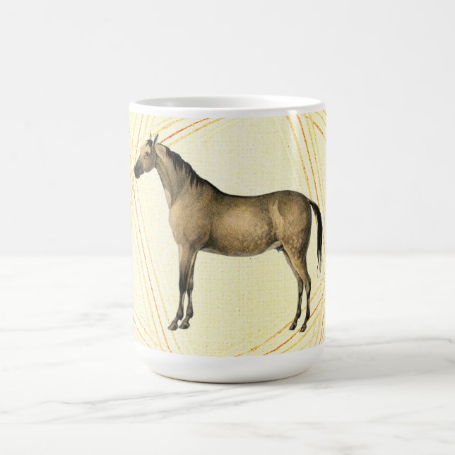 Vintage Illustrated Horse Mug Cup (Center)