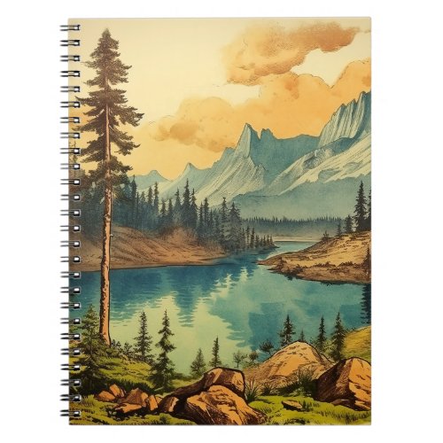 Vintage Illustrated National Park Art Notebook