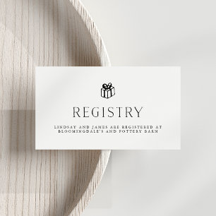 Vintage Illustrated Wedding Registry Cards