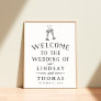 Vintage Illustrated Wedding Welcome Sign