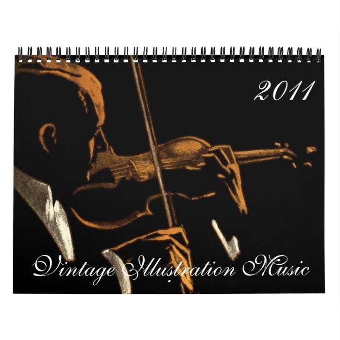 Vintage Illustration 2011 Music Calendar