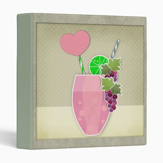 Vintage illustration 3 ring binder (Front/Spine)