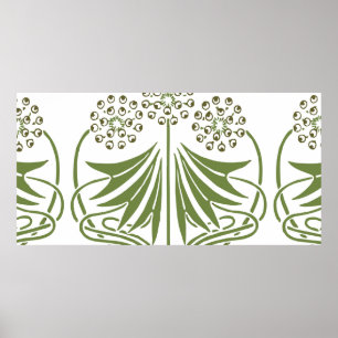 Vintage Illustration - Abstract Art Nouveau Beauti Poster