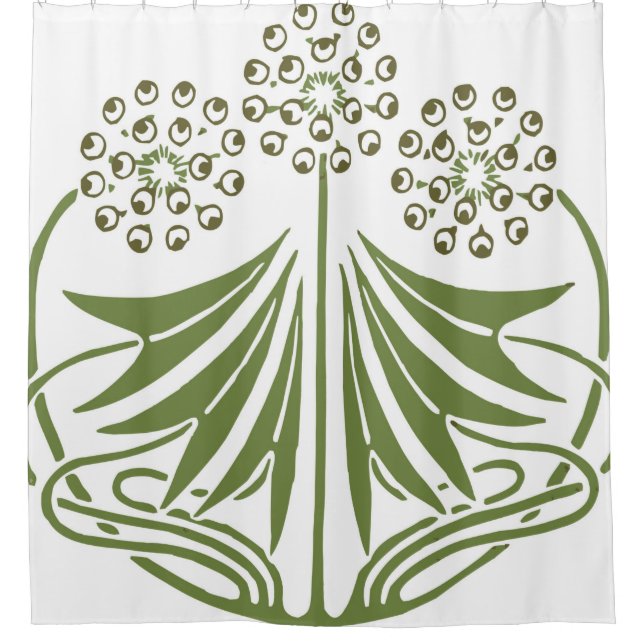 Vintage Illustration - Abstract Art Nouveau Beauti Shower Curtain (Front)
