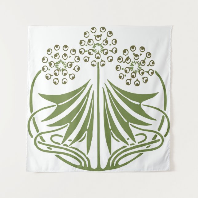 Vintage Illustration - Abstract Art Nouveau Beauti Tapestry (Front)