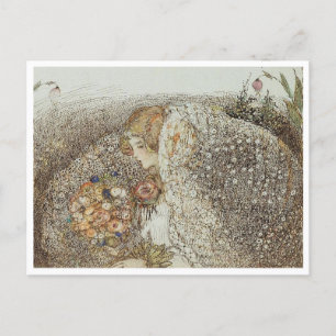 Vintage Illustration Annie French "The Bride"  Postcard